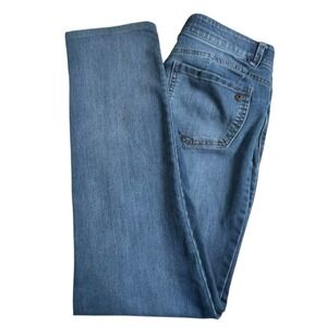 Democracy Ab Solution Womens 6 Straight Leg Medium Wash Mid Rise Jeans Stretch